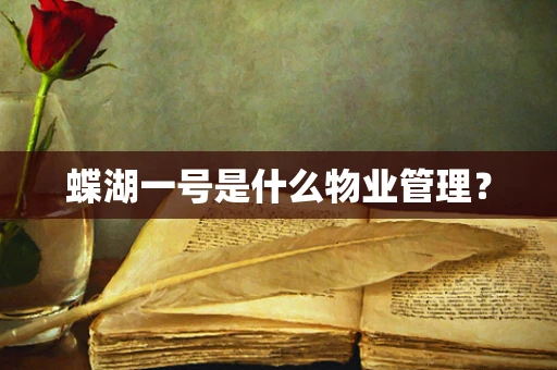 蝶湖一号是什么物业管理？