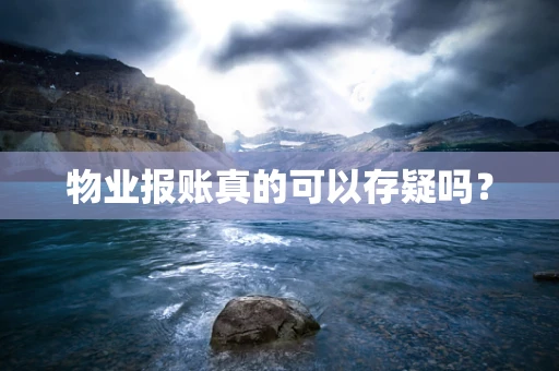 物业报账真的可以存疑吗？