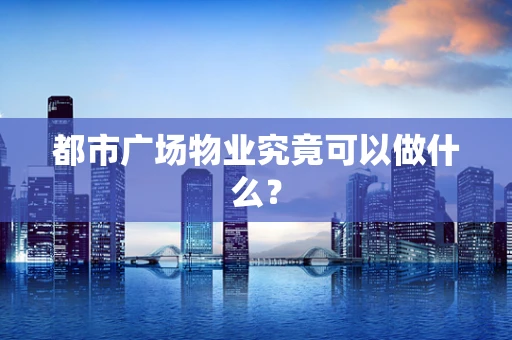 都市广场物业究竟可以做什么？