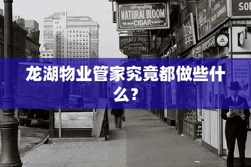 龙湖物业管家究竟都做些什么？