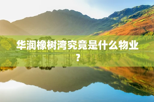 华润橡树湾究竟是什么物业？