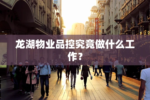 龙湖物业品控究竟做什么工作？