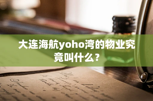 大连海航yoho湾的物业究竟叫什么？