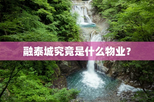 融泰城究竟是什么物业？