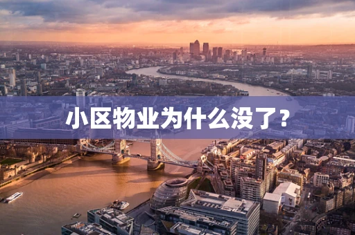 小区物业为什么没了？