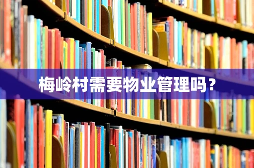 梅岭村需要物业管理吗？