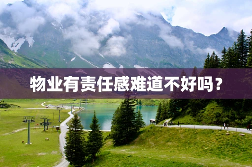 物业有责任感难道不好吗？