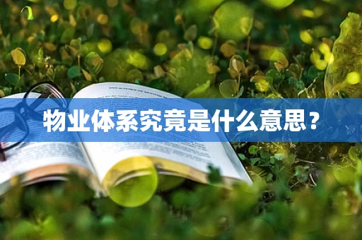 物业体系究竟是什么意思？
