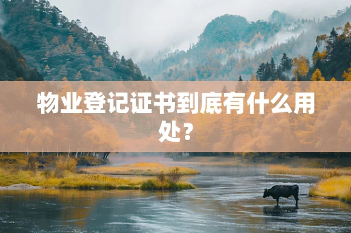 物业登记证书到底有什么用处？