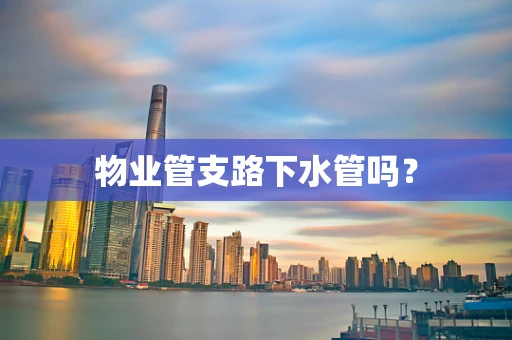 物业管支路下水管吗？