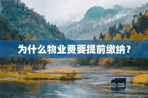 为什么物业费要提前缴纳？