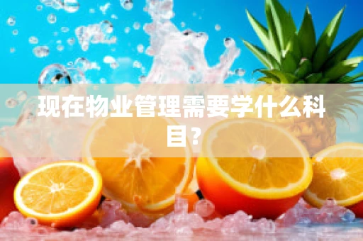 现在物业管理需要学什么科目？