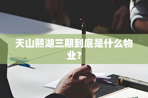 天山熙湖三期到底是什么物业？