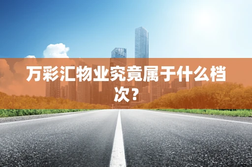 万彩汇物业究竟属于什么档次？
