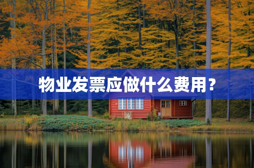 物业发票应做什么费用？