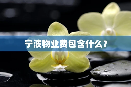 宁波物业费包含什么？