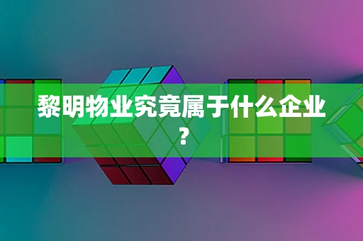 黎明物业究竟属于什么企业？