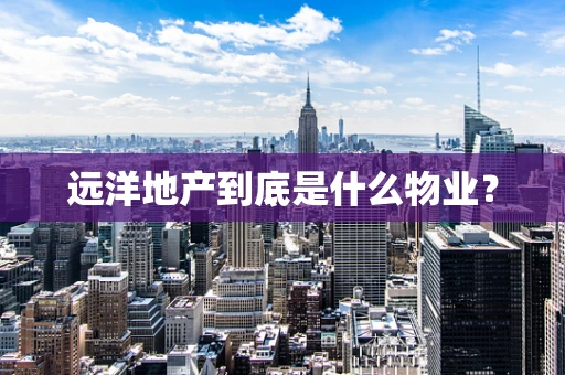 远洋地产到底是什么物业？