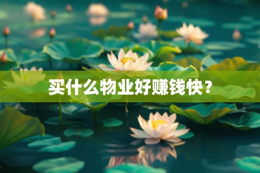 买什么物业好赚钱快？