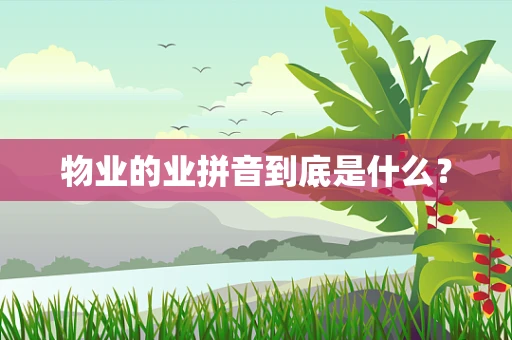 物业的业拼音到底是什么？
