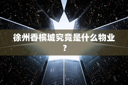徐州香槟城究竟是什么物业？