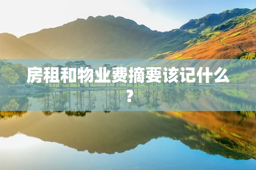 房租和物业费摘要该记什么？