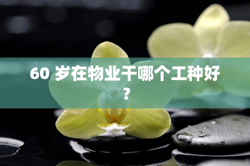 60 岁在物业干哪个工种好？