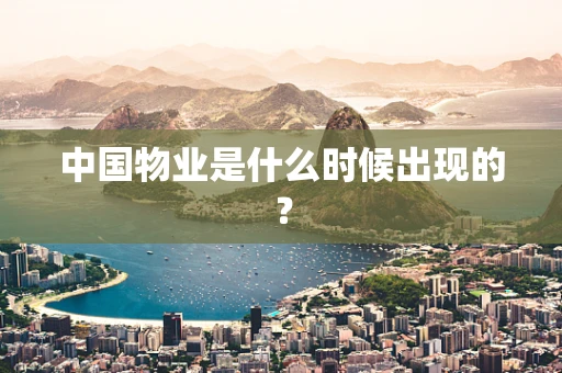 中国物业是什么时候出现的？