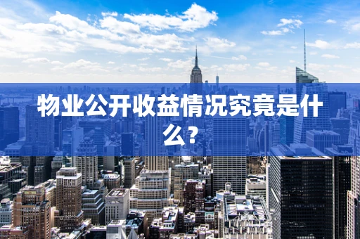 物业公开收益情况究竟是什么？