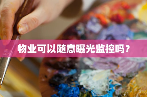 物业可以随意曝光监控吗？