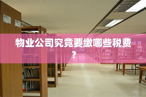 物业公司究竟要缴哪些税费？