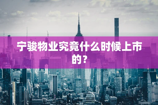 宁骏物业究竟什么时候上市的？