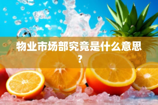 物业市场部究竟是什么意思？