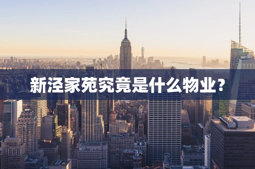 新泾家苑究竟是什么物业？