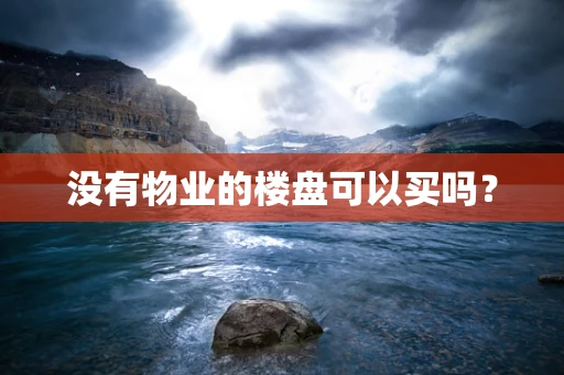 没有物业的楼盘可以买吗？