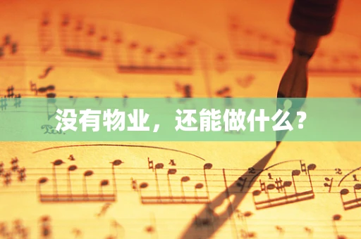 没有物业，还能做什么？
